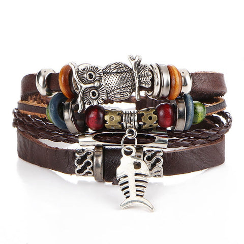 Vintage Rope Handmade Owl Bracelets