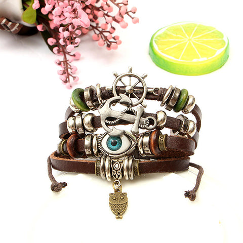 Vintage Rope Handmade Owl Bracelets