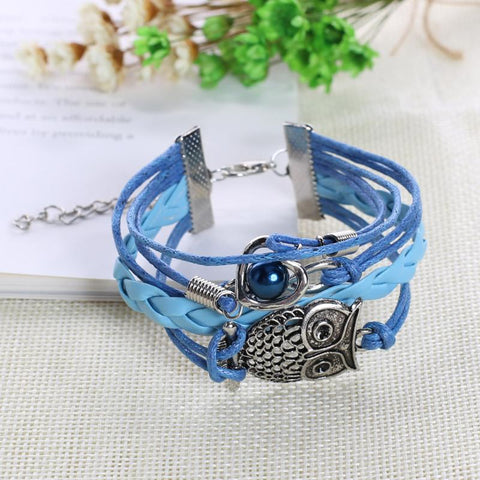New Punk Handmade Owl  Bracelets