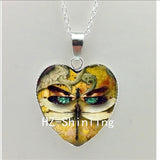 New Steampunk Dragonfly Heart Necklace
