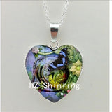 New Steampunk Dragonfly Heart Necklace