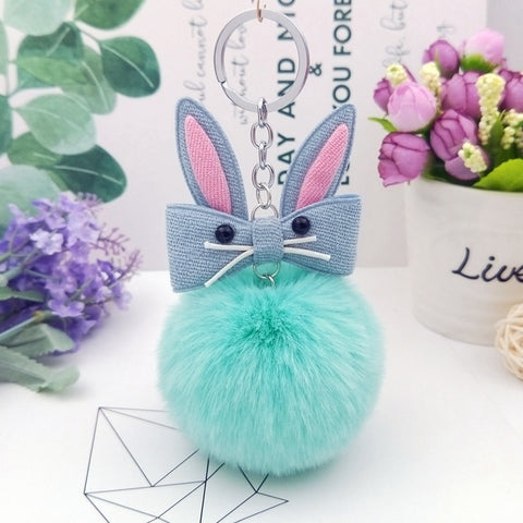 Original Fluffy Bunny Keychain Pompom