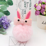 Original Fluffy Bunny Keychain Pompom