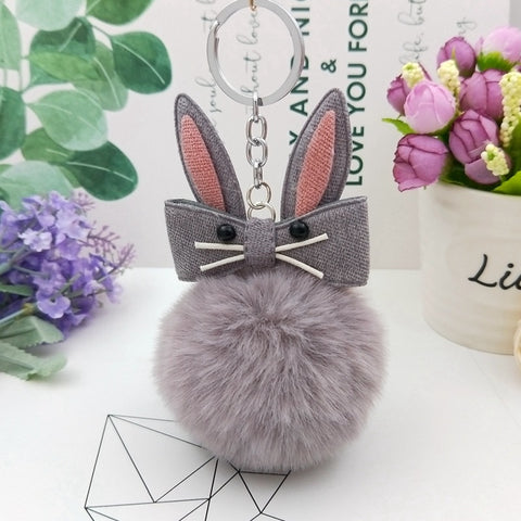 Original Fluffy Bunny Keychain Pompom