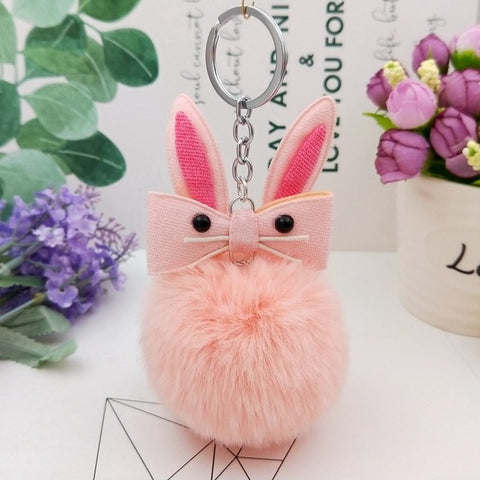 Original Fluffy Bunny Keychain Pompom