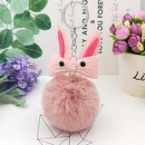 Original Fluffy Bunny Keychain Pompom