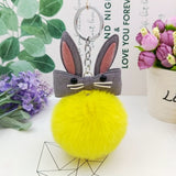 Original Fluffy Bunny Keychain Pompom