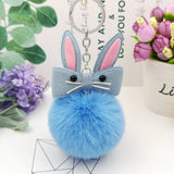 Original Fluffy Bunny Keychain Pompom