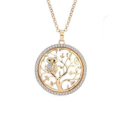 Long Necklace with little Owl | Pendant Size:6.5cm/2.55in