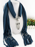 Owl Scarf with Necklace | Scarf Length 180cm | Owl length 8cm