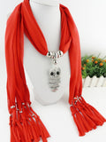 Owl Scarf with Necklace | Scarf Length 180cm | Owl length 8cm