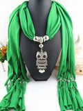 Owl Scarf with Necklace | Scarf Length 180cm | Owl length 8cm