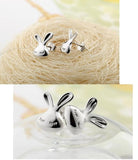 Lovely little rabbit 925 sterling silver earrings