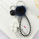 Rabbit Keychain - Fluffy Fur Ball