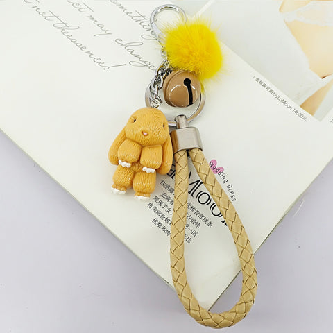 Rabbit Keychain - Fluffy Fur Ball