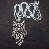 Celtic Owl Necklace - Pendant Size:25mm * 45mm