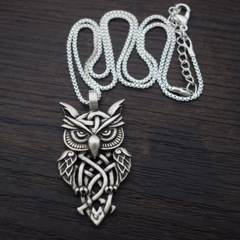 Celtic Owl Necklace - Pendant Size:25mm * 45mm