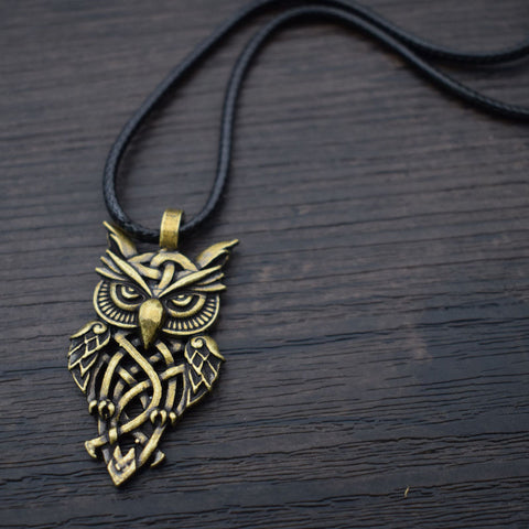 Celtic Owl Necklace - Pendant Size:25mm * 45mm