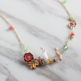 Beautiful Enamel Rabbit Necklace