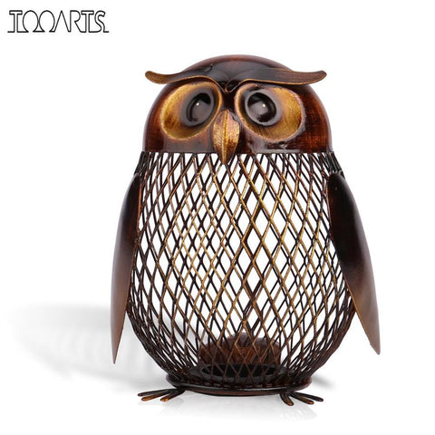 Piggy Bank Owl Shaped Figurine