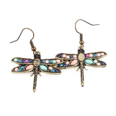 Trendy Dragonfly Woman Earrings