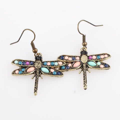 Trendy Dragonfly Woman Earrings