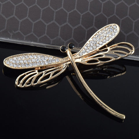 Crystals Dragonfly Brooch | Trendy
