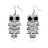 Vintage Bohemian Owl Earrings