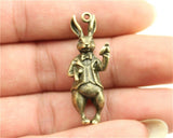 2pcs 36x15mm | Handmade 3D Rabbit Pendant