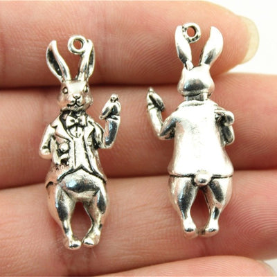 2pcs 36x15mm | Handmade 3D Rabbit Pendant