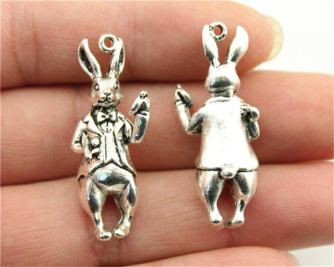 2pcs 36x15mm | Handmade 3D Rabbit Pendant