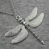 Big Dragonfly Necklace - 70 cm chain