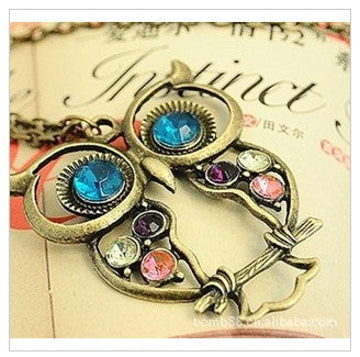 Vintage Owl  Necklaces Long Chain - New Arrival | 3 X 4 cm