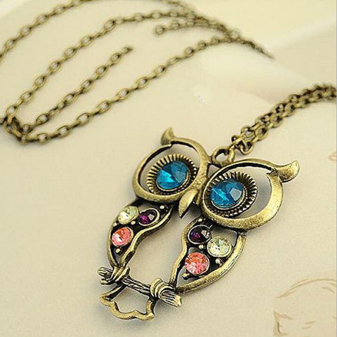 Vintage Owl  Necklaces Long Chain - New Arrival | 3 X 4 cm
