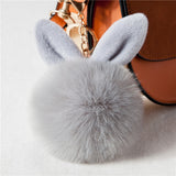 Cute Bunny Pom Pom KeyChain