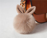Cute Bunny Pom Pom KeyChain