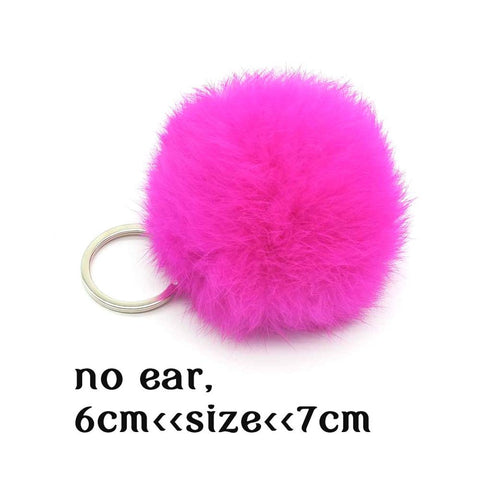 Cute Bunny Pom Pom KeyChain