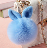 Cute Bunny Pom Pom KeyChain