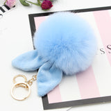 Cute Bunny Pom Pom KeyChain