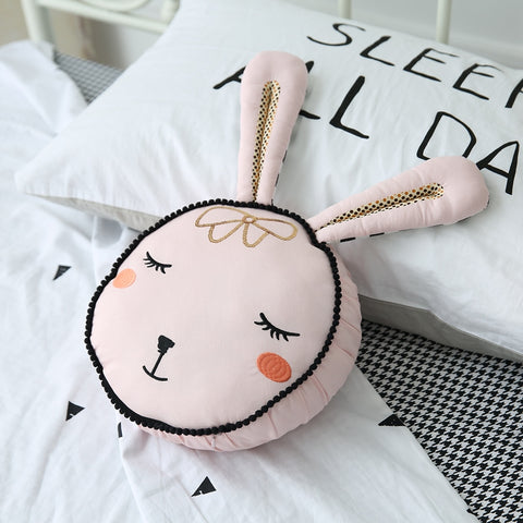 Bunny Head Cotton Pillow