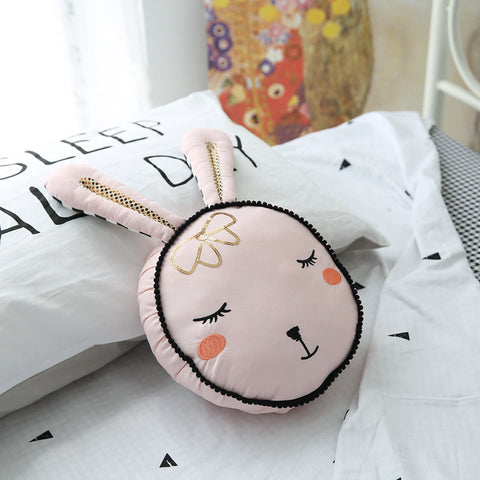 Bunny Head Cotton Pillow