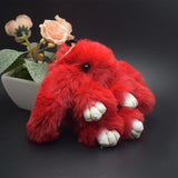 Fur Pompom Keychain 13cm - Banny & Bag