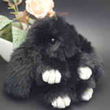 Fur Pompom Keychain 13cm - Banny & Bag