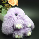 Fur Pompom Keychain 13cm - Banny & Bag
